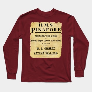 HMS Pinafore 1879 Song Book Cover For Dark Backgrounds Long Sleeve T-Shirt